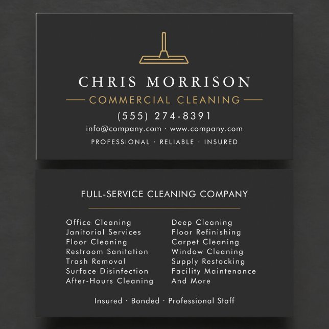 Commercial Cleaning Business Card (Creator Uploaded)