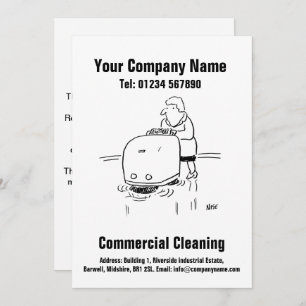 Commercial Cleaning Cartoon Design Card