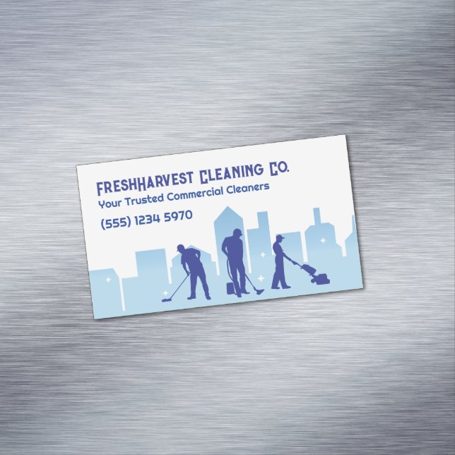 Commercial Cleaning Magnetic Business Card (In Situ)