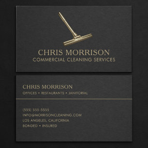 Commercial Cleaning Services Professional Business Card