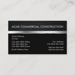 Commercial Construction Contact Cards