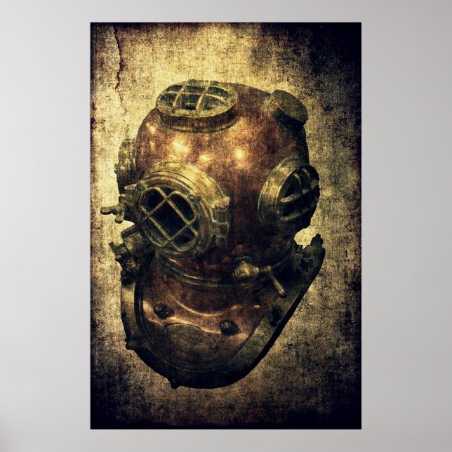 COMMERCIAL DIVERS HELMET POSTER (Front)