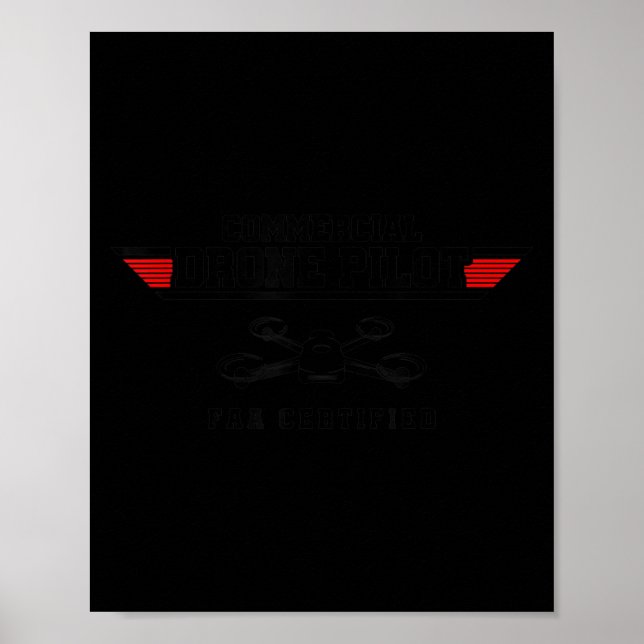 Commercial Drone Lot Faa Certified Drone Lot Drone Poster (Front)