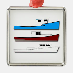 Commercial Fishing Boats Metal Ornament