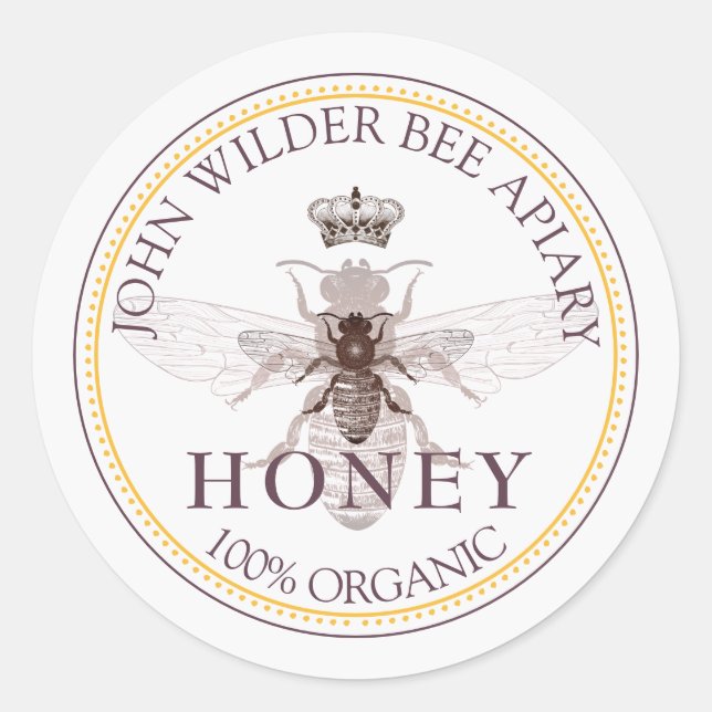 Commercial Honey Product Label Beekeeper Apiary (Front)
