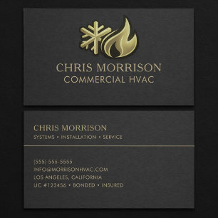 Commercial HVAC Professional Business Card