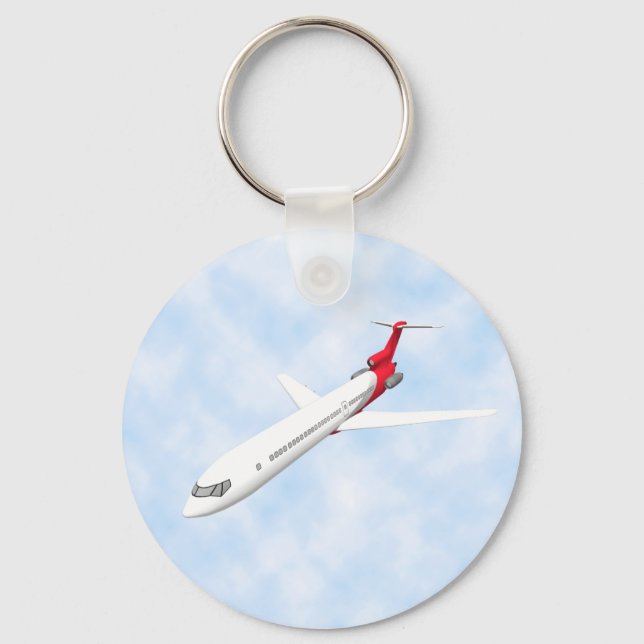 Commercial Jet Aeroplane: 3D Model: Key Ring (Front)