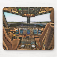 Commercial jet airliner cockpit background