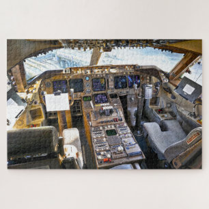 Commercial Jet Cockpit Jigsaw Puzzle