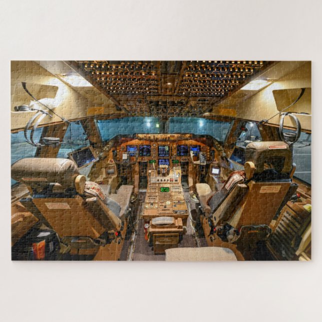 Commercial Jet Cockpit  Jigsaw Puzzle (Horizontal)