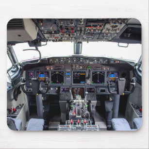 Commercial Jet Cockpit  Mouse Pad