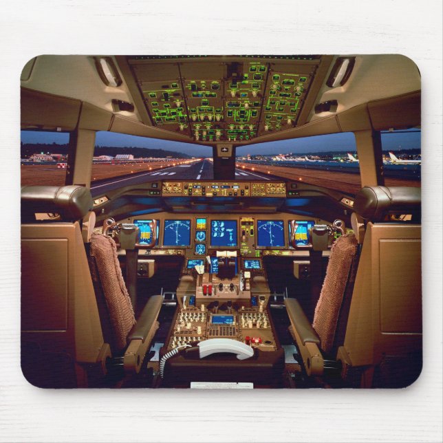Commercial Jet Cockpit Mouse Pad (Front)