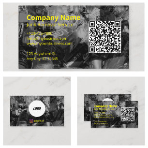 Commercial Junk Removal Logo Business Card