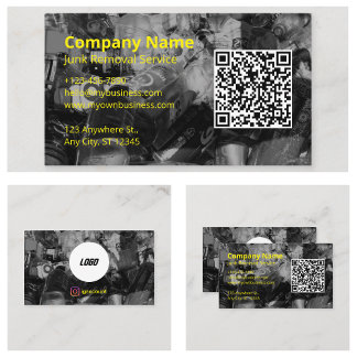 Commercial Junk Removal Logo Business Card