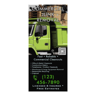 Commercial Junk Removal Rack Card - Office Retail