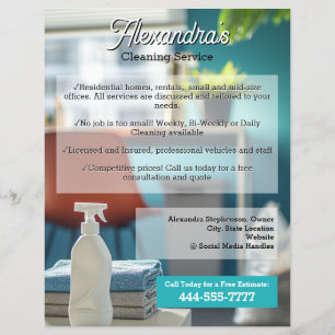 Commercial Office Cleaning Service Business Flyer
