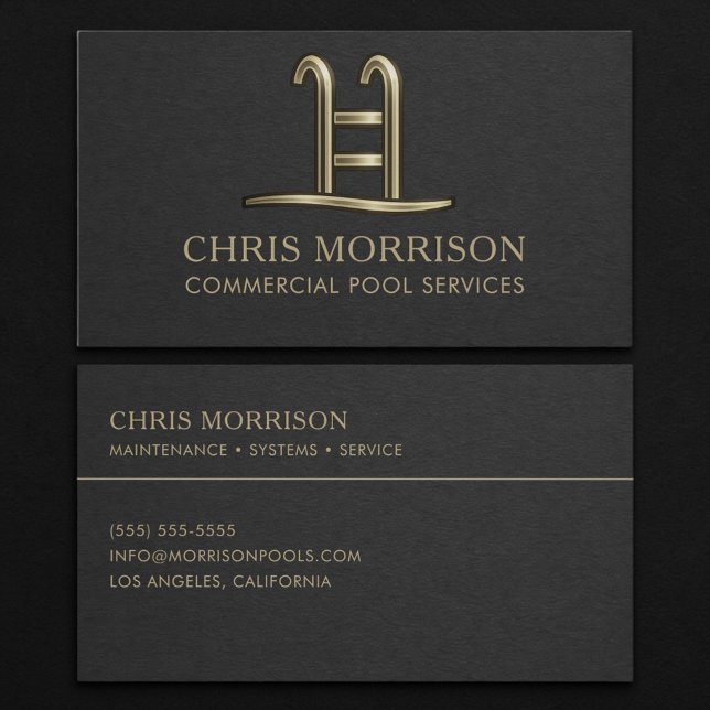 Commercial Pool Services Business Card (Creator Uploaded)