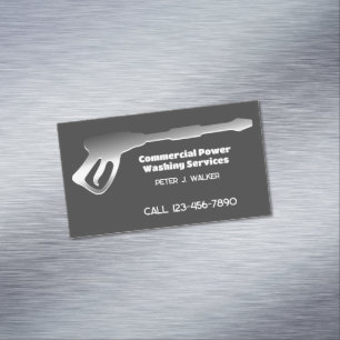 Commercial Pressure Washing Premium Magnetic Business Card
