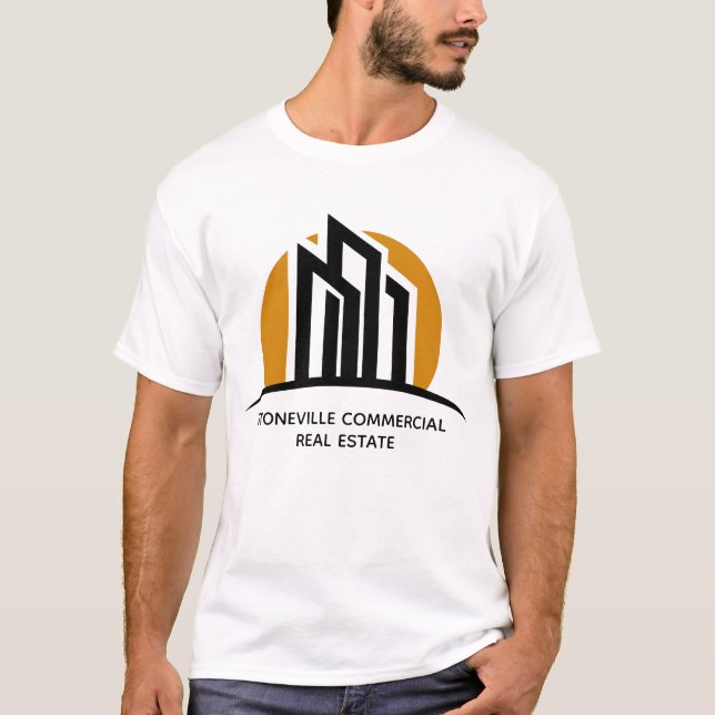 Commercial Real Estate Company Building Skyline T-Shirt (Front)