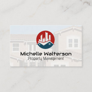 Commercial Real Estate Logo Property Management Business Card