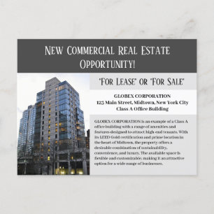 Commercial Real Estate Marketing Postcard