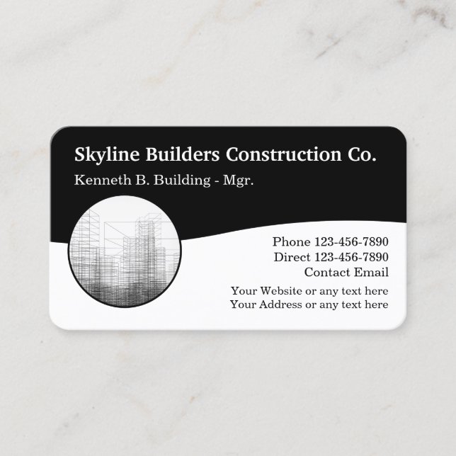 Commercial Real Estate Unique Business Cards (Front)