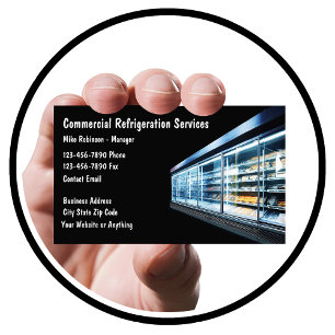 Commercial Refrigeration Contractor Business Card