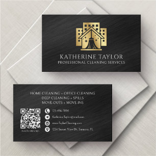 Commercial Residential Cleaning Home Office Business Card