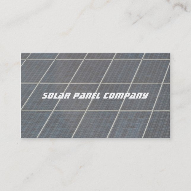 Commercial solar panel bank business card (Front)