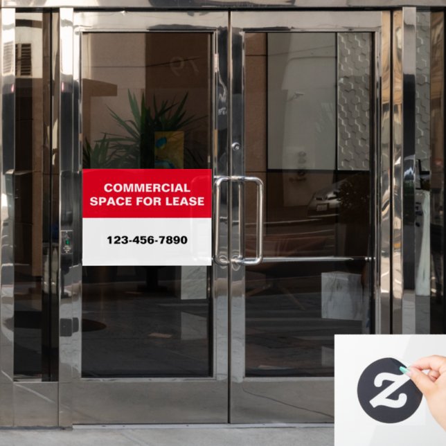 Commercial Space for Lease Phone Number Red White  (Office Door)