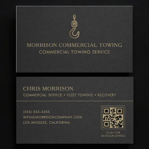 Commercial Towing QR Code Business Card