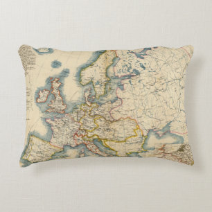 Commerciale Industrial Map of Europe Decorative Cushion