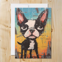 Commical and Whimsical Boston Terrier Dog