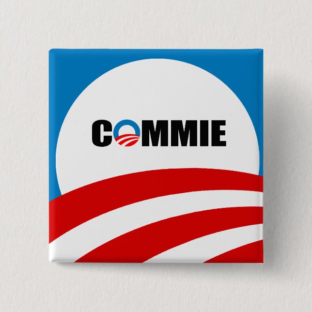 COMMIE 15 CM SQUARE BADGE (Front)
