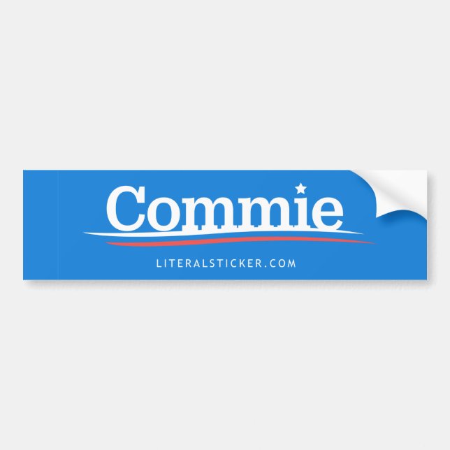 Commie Bernie Sanders Parody Bumper Sticker (Front)