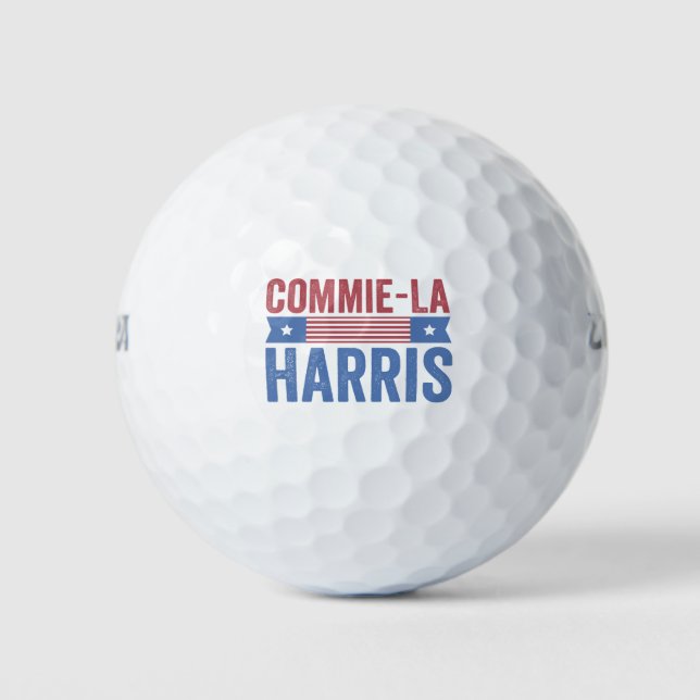 Commie-La Harris 2024 Funny Anti Kamala Harris Golf Balls (Front)