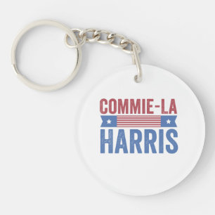 Commie-La Harris 2024 Funny Anti Kamala Harris Key Ring