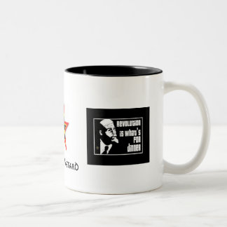 commie:revolution, commie star, commie:revoluti... Two-Tone coffee mug