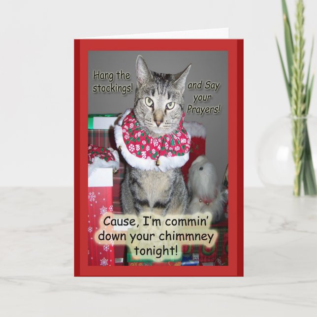 Commin' Down Your Chimmney Holiday Card (Front)