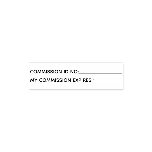Commission number and expiration date combo notary self-inking stamp (Design)
