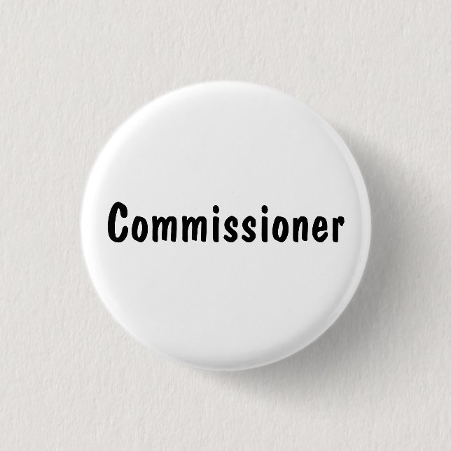 Commissioner 3 Cm Round Badge (Front)