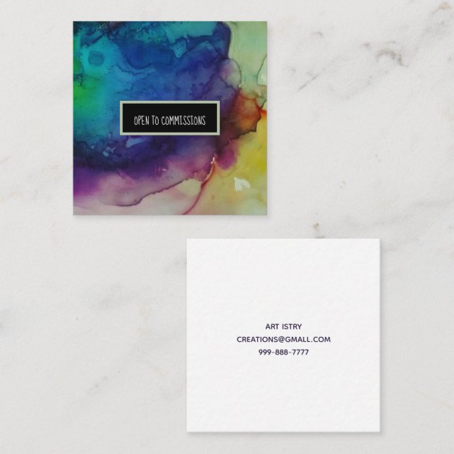 Commissioner All Sizes Square Business Card (Front/Back)