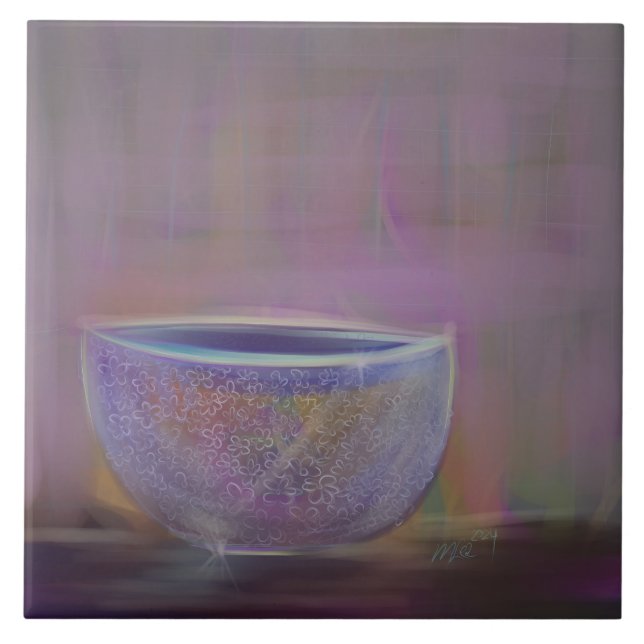 Commissions Open for Custom Painted Original Art Ceramic Tile (Front)