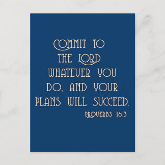 Commit to the Lord Bible Quote Tshirts Postcard