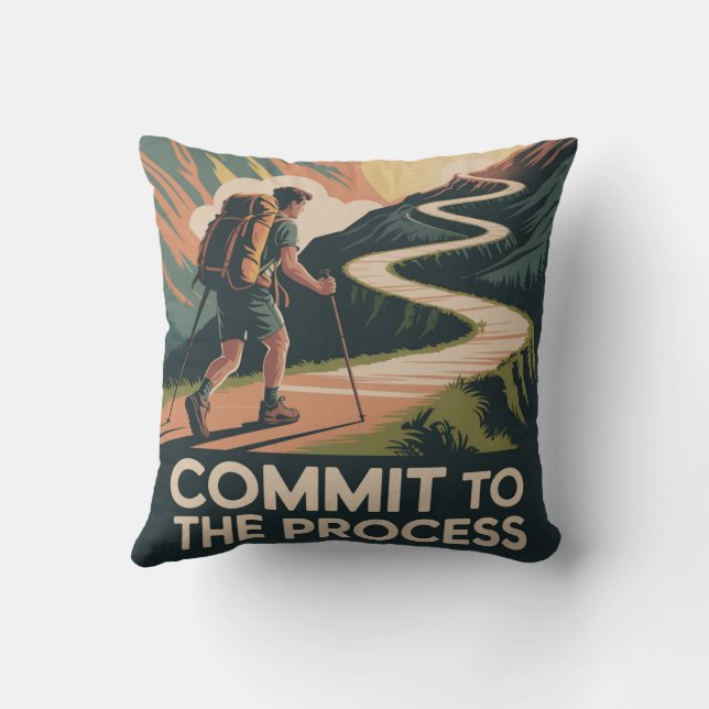 Commit To The Process Cushion (Back)