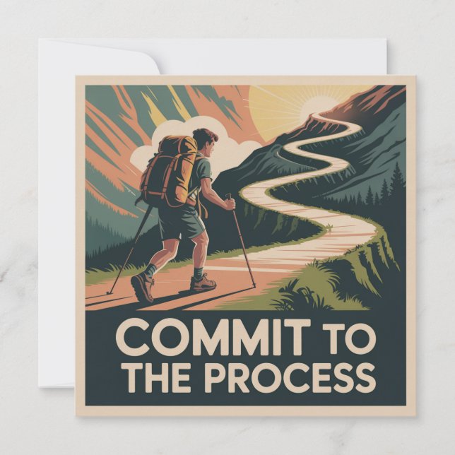 Commit To The Process Invitation (Front)