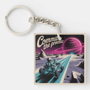 Commit To The Process Key Ring
