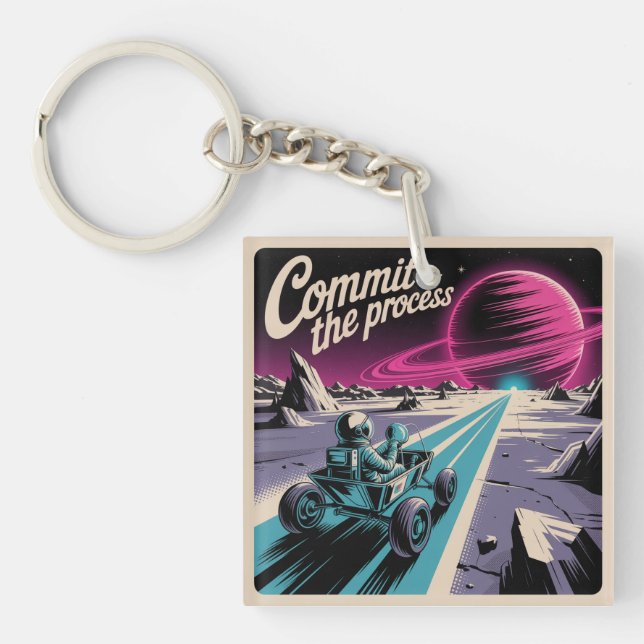 Commit To The Process Key Ring (Front)