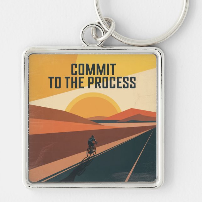 Commit To The Process Key Ring (Front)