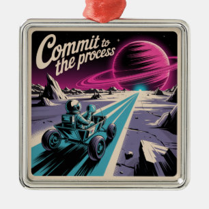 Commit To The Process Metal Ornament